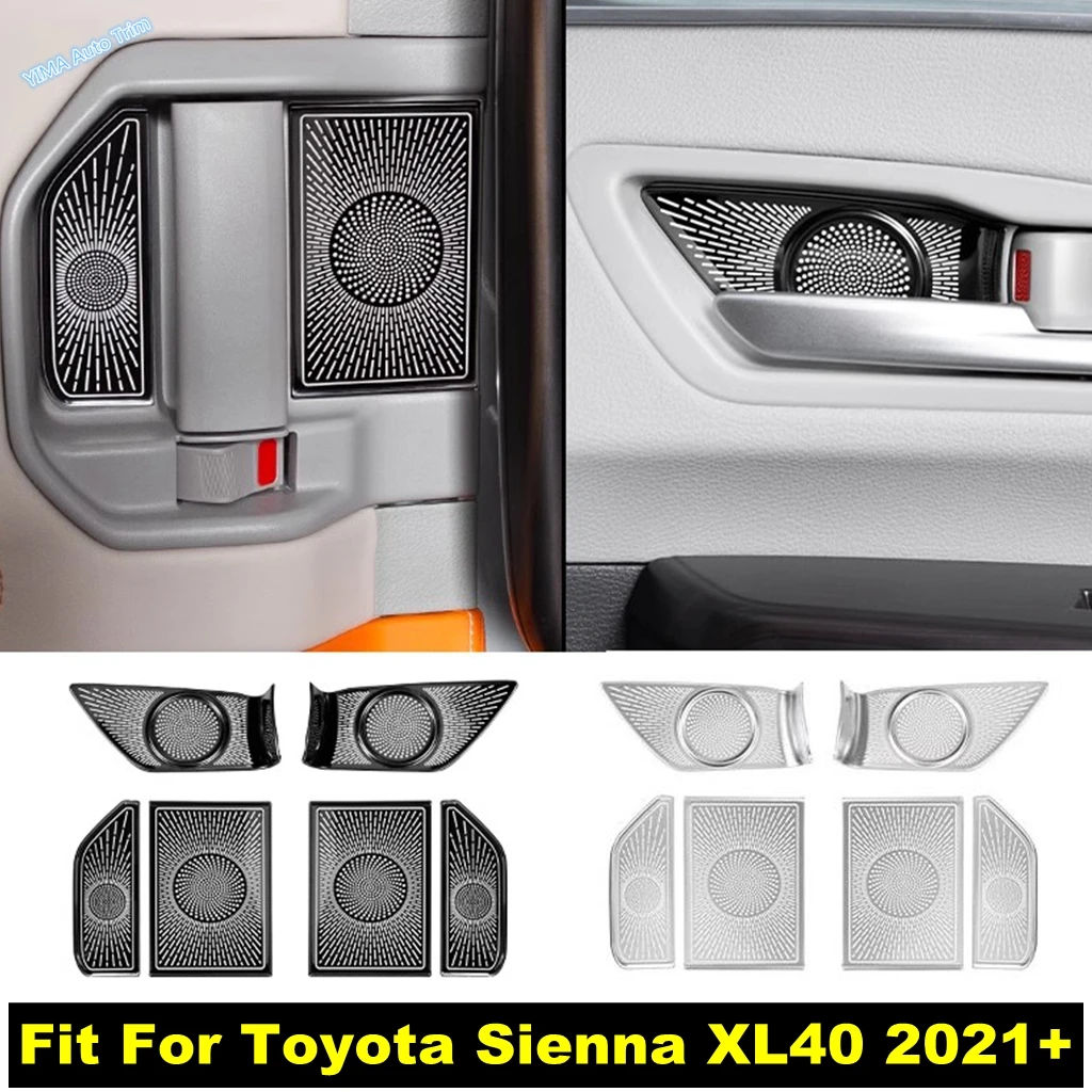

For Toyota Sienna XL40 2021 - 2025 Car Inner Door Front Rear Handle Bowl Speaker Frame Panel Cover Trim Accessories Interior Kit