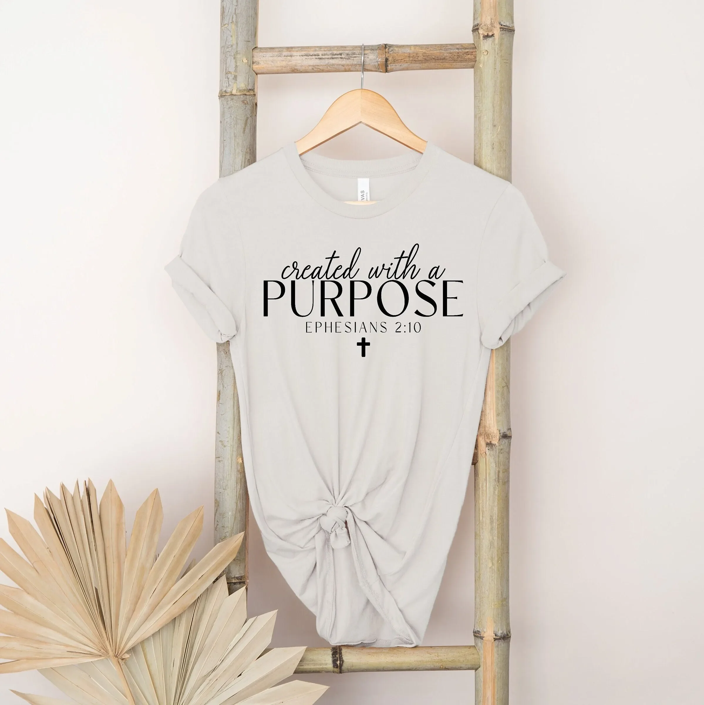 Created With Purpose T Shirt Bible Verse Christian