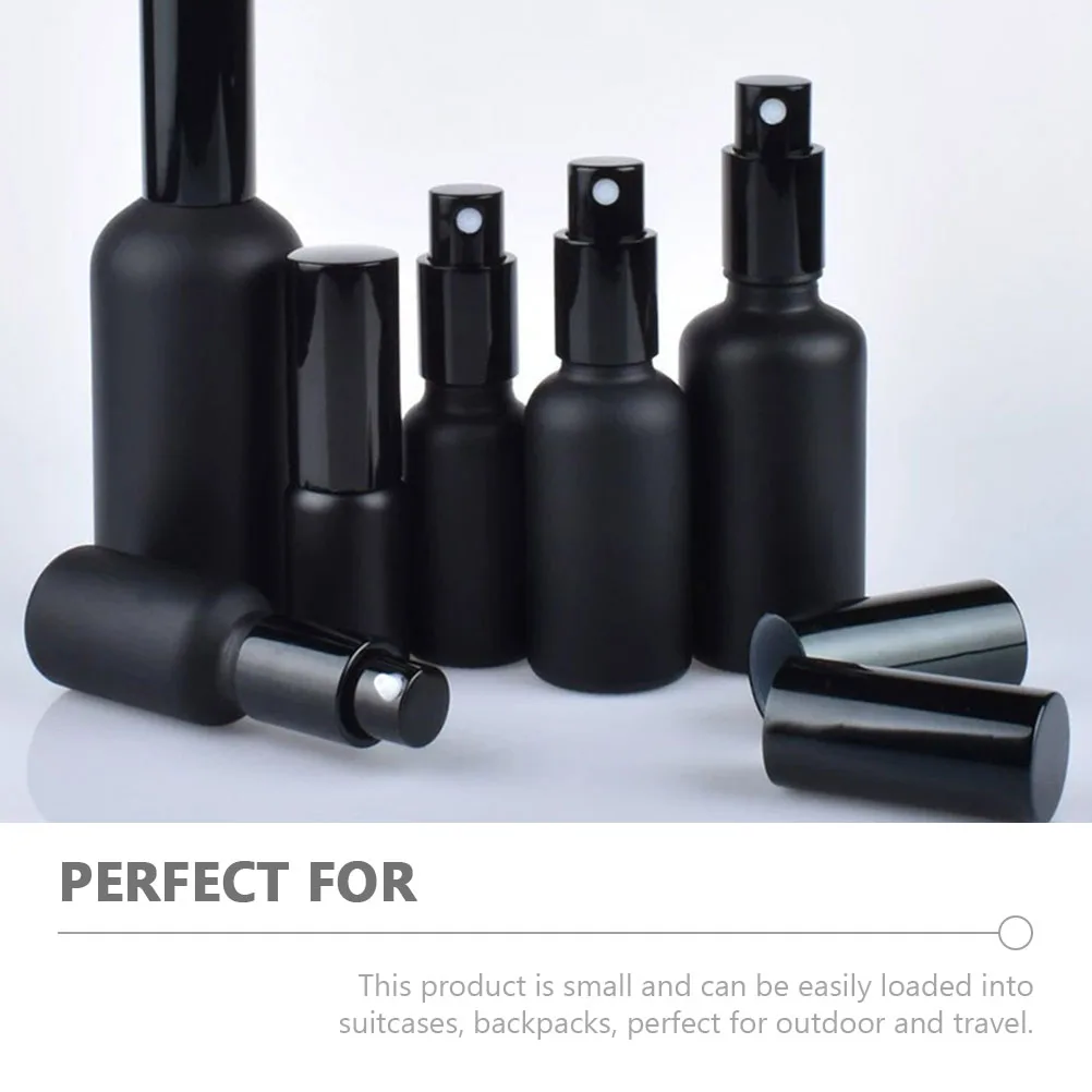3 قطع من زجاجات الرش الزجاجية، زجاجة الزيوت العطرية القابلة لإعادة الملء، زجاجة تعبئة العطور، حامل تخزين محكم للاستخدام الخارجي أثناء السفر