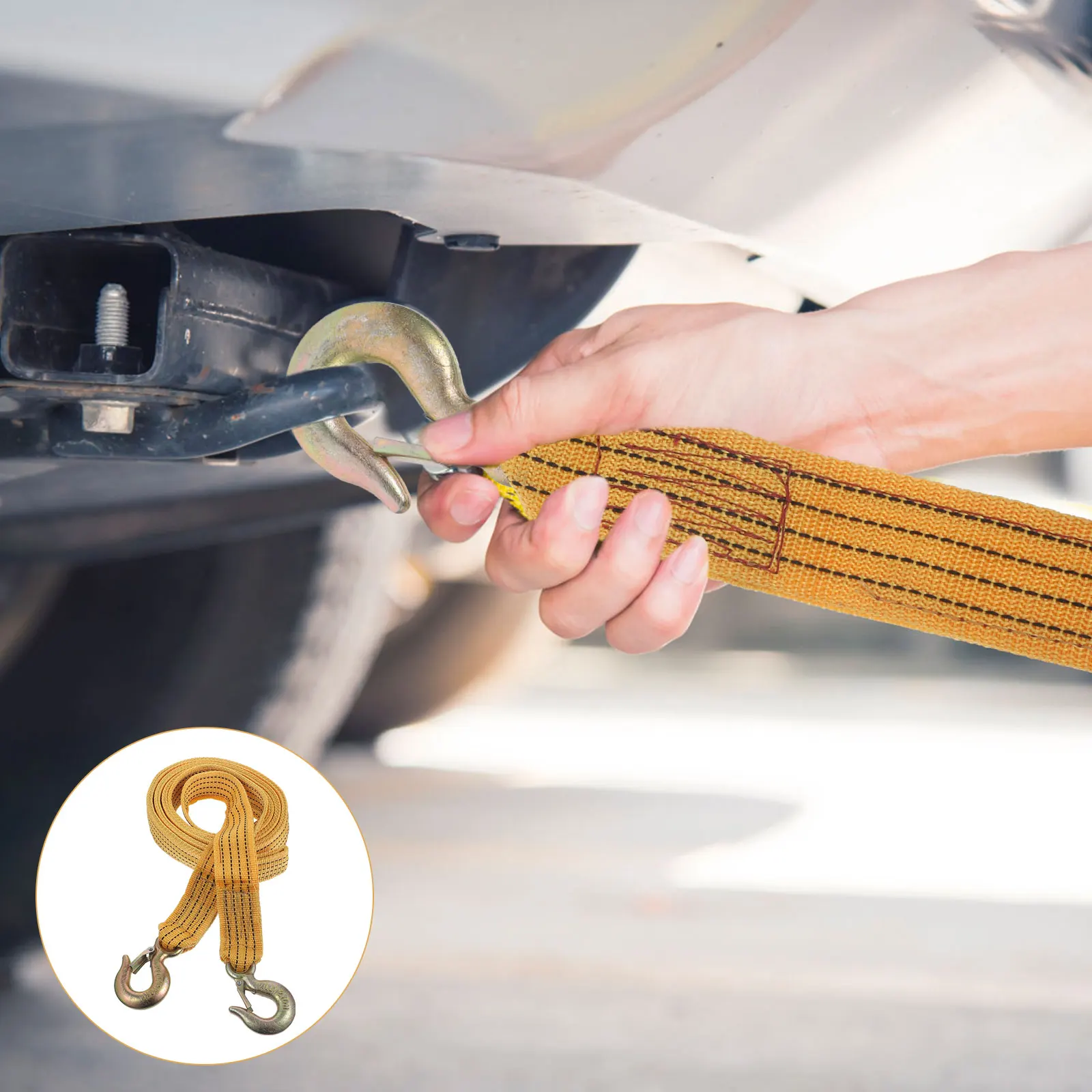 

Аварийный буксирный трос, толстый высокопрочный нейлоновый грузовик, тянущий трос для восстановления, буксировочный ремень, поставка автомобиля