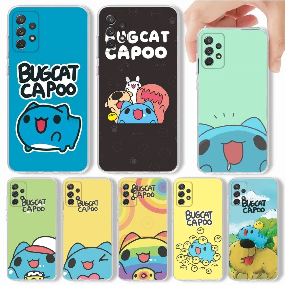 Bugcat Capoo Cartoon Phone Case For Samsung,Galaxy,S20,S21,S22,S23,Fe,Lite,Plus,Ultra Note Shell