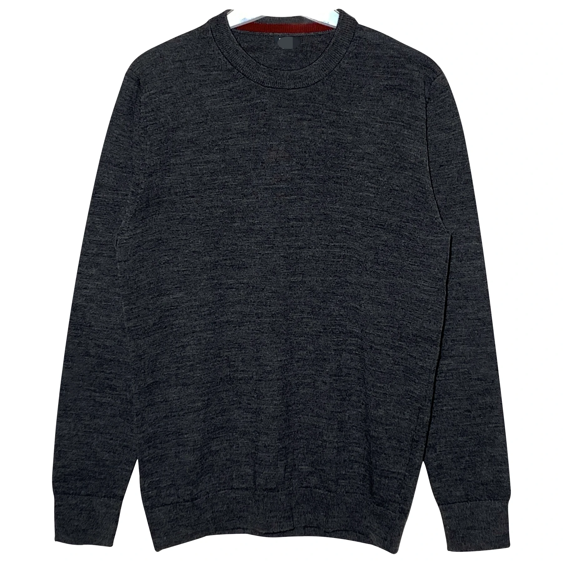 

00% Pure Wool Knitted Long Sve round Ne Thermal Top ex Color Overhead irt Youthful Vitali Sle Spring Co...