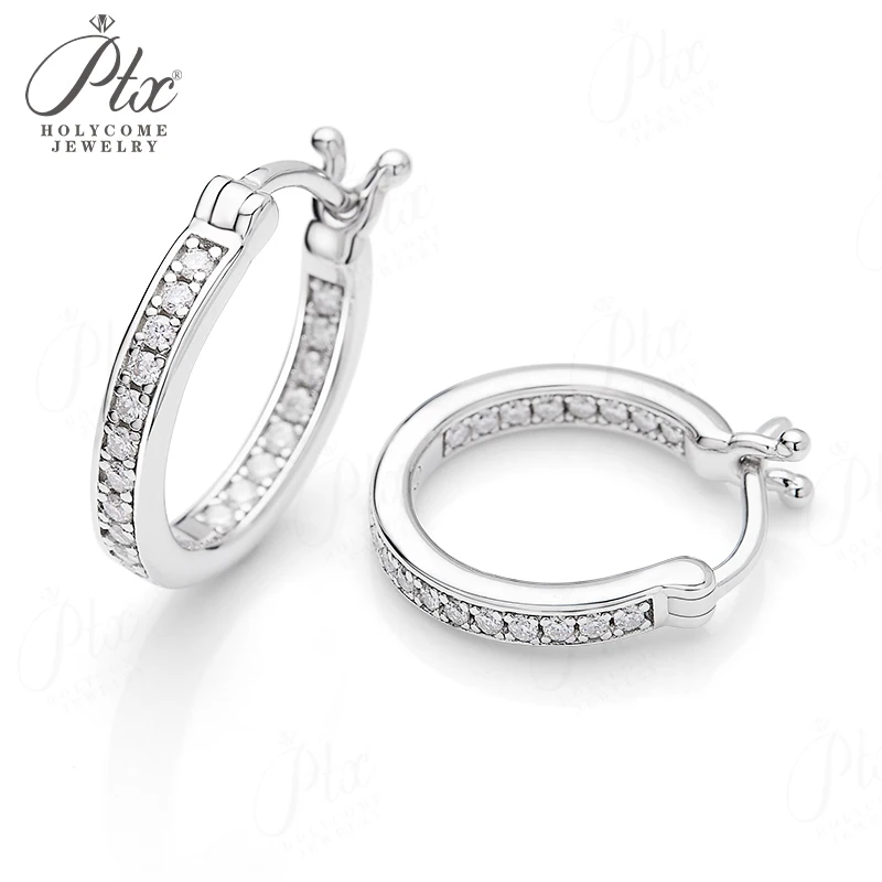 

Серьги-кольца с муассанитом и бриллиантами Pendientes, стерлинговое серебро 925 пробы, 8 сердечек и 8 стрел, подвески, повседневная одежда, ювелирные изделия для женщин, высокое качество