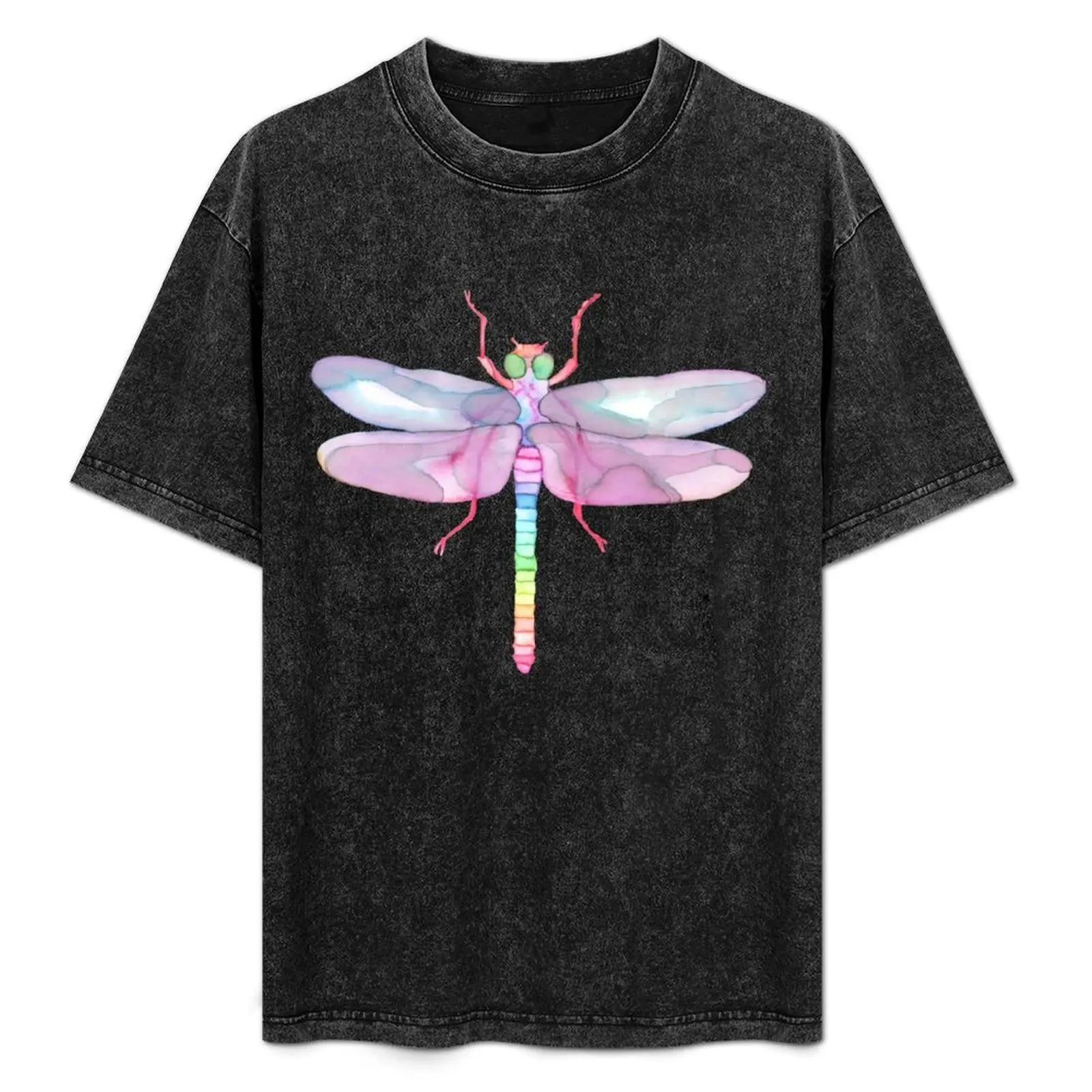 

Watercolor Dragonfly T-Shirt Retro Graphic Print T-Shirt