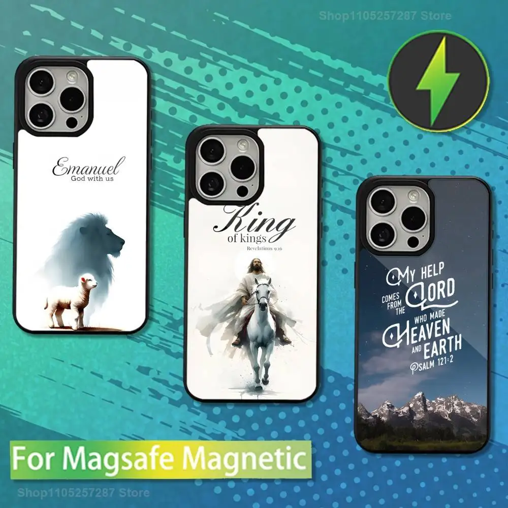 

Jesus Bible Verses Belief For iPhone 16,14,13,15,11,12,17,Plus,Mini, Pro,For Magsafe,Max,Magnetic Wireless Charging Case