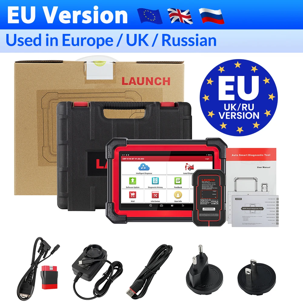LAUNCH X431 CRP919E BT Volledige Systeem OBD2 Scanner CAN FD DOIP 32 Reset ECU Codering Auto Bidirectionele Diagnose Scantools