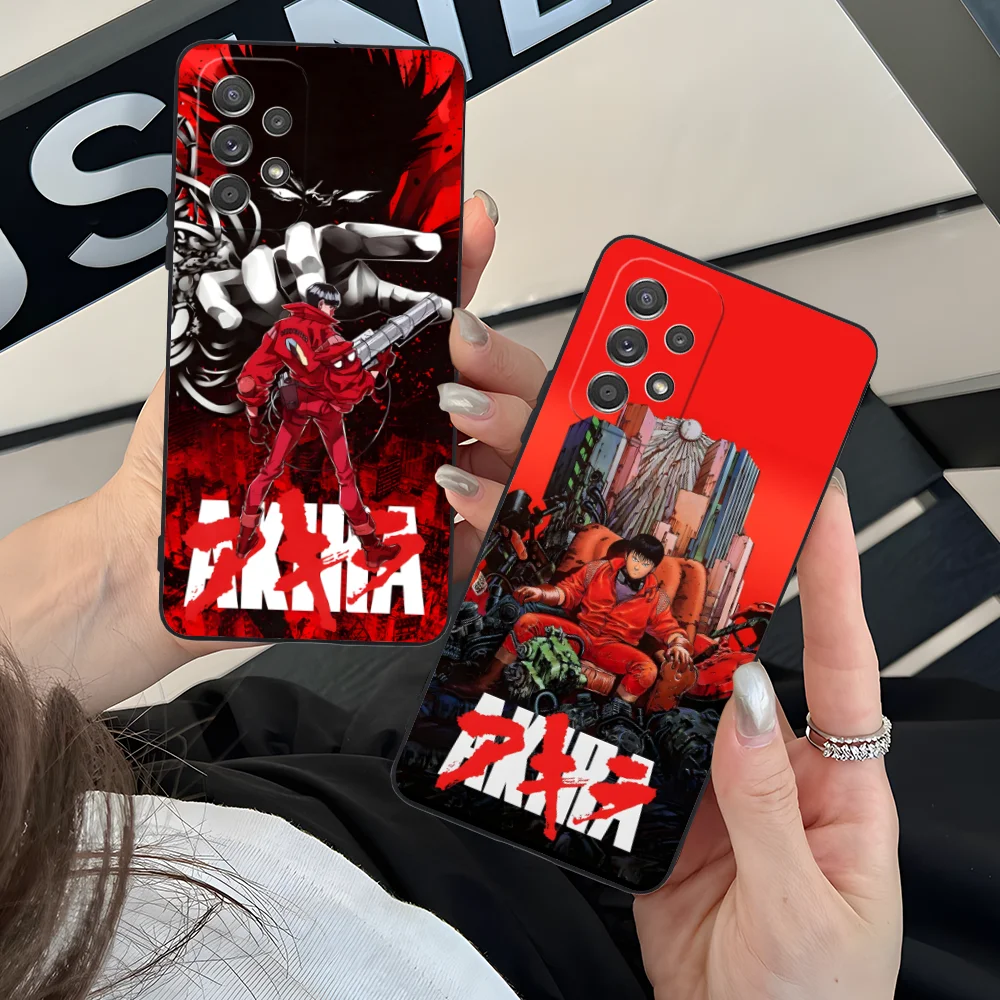 Akira Anime Phone Case for Samsung Galaxy A73 72 71 70 56 55 54 53 52 36 35 34 23 16 15 5G Black Smartphone Cellphones Cover