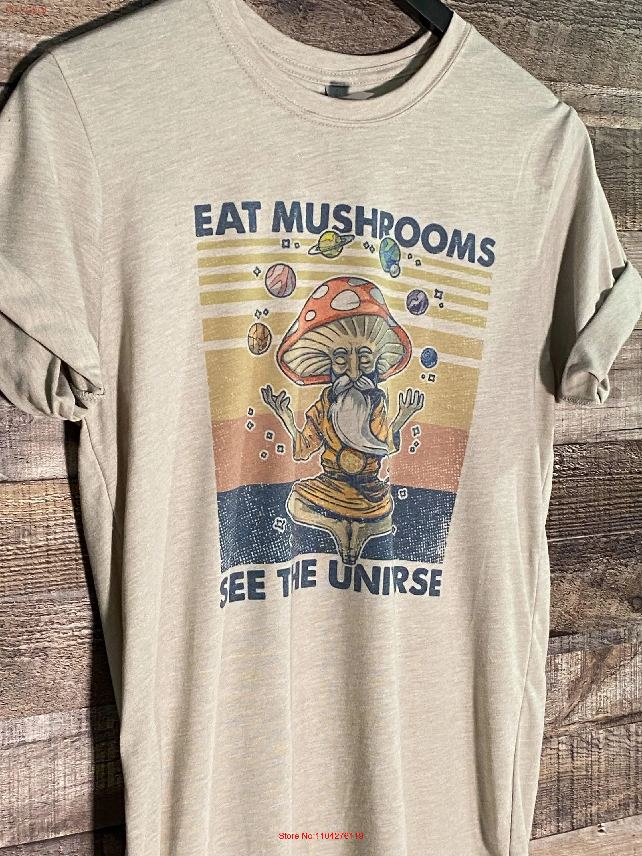 Camiseta espacial de exploración de setas Eat Mushrooms Ver el universo mangas largas o cortas