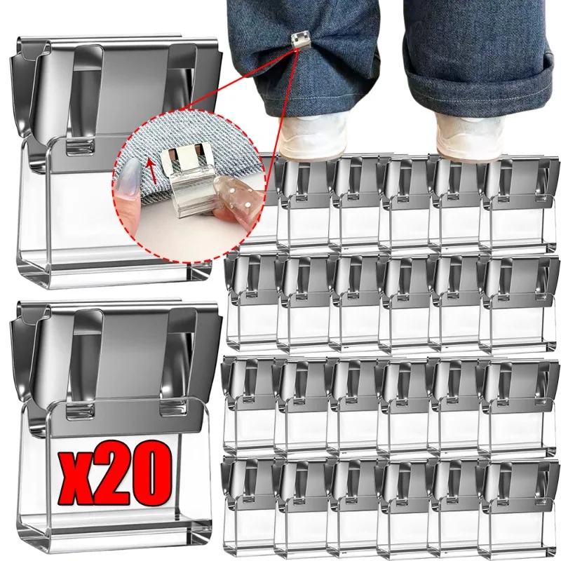 

DIY Clothing Clips Invisible Leg Shortening Clip Non-slip Pants Edge Clip Used for Anti-drag Pants Hem Fixing Seam-free Hidden