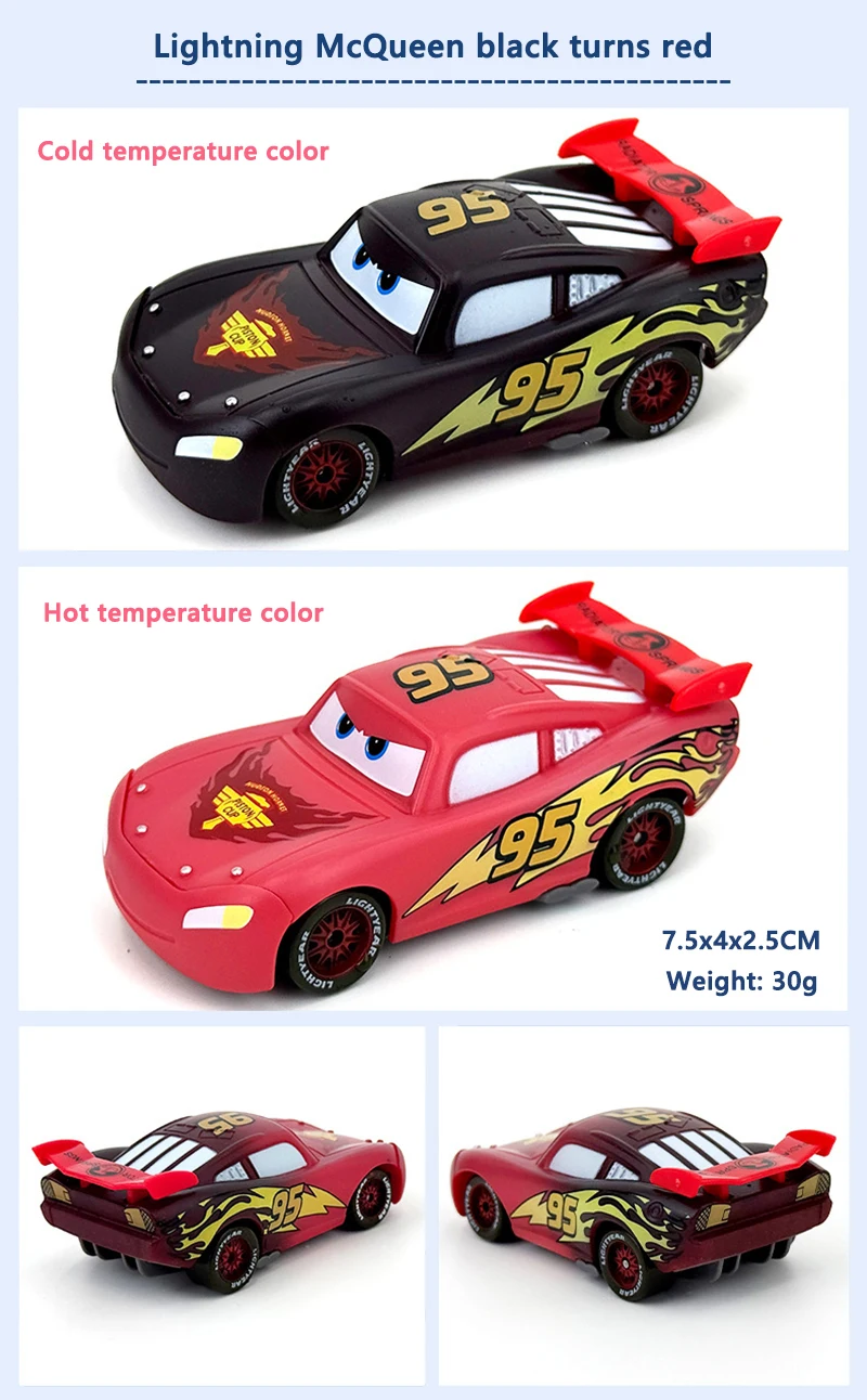 Spielzeugautos Farbwechselserie Lightning McQueen Doc Hudson Plastik-Druckgussmodell Piston Cup Rennwagen Spielzeugautos – Detail 6