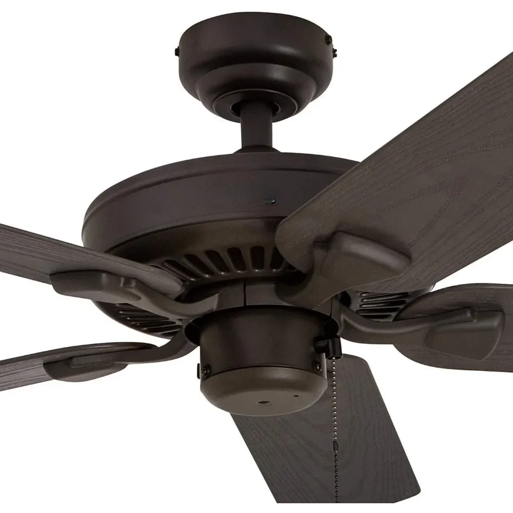 52 Inch Ceiling Fans with No Lights, Pull Chain, Three Mounting Options and ETL Damp Rated, Ceiling Fans