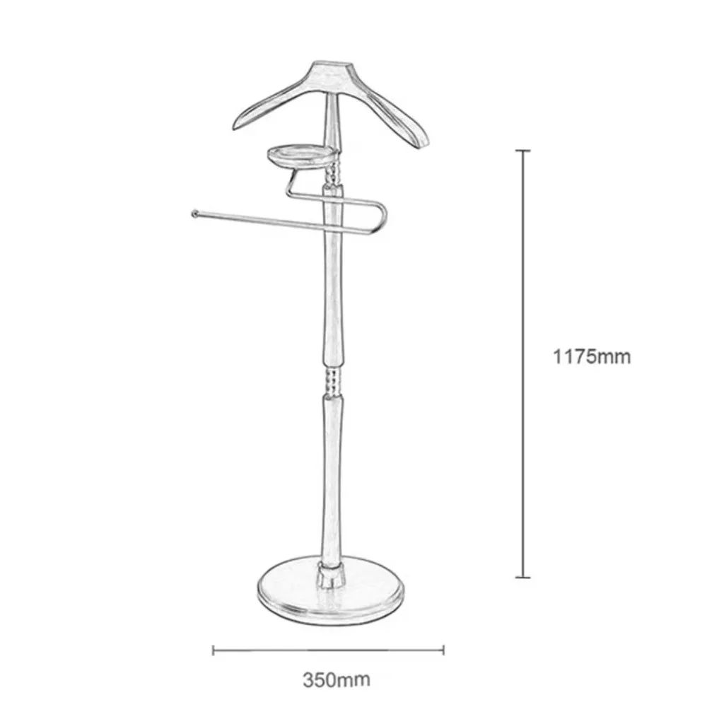 Luxury Wooden Stainless Steel Single-Tier Coat Rack with Modern Design for Home Bedroom Living Room