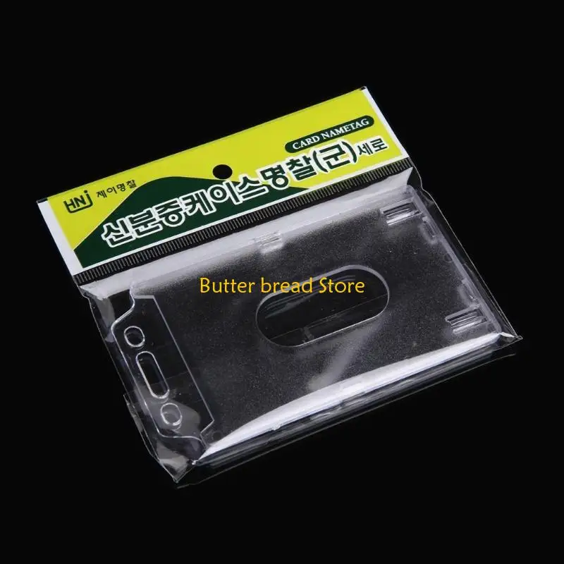 W89C Plastic Badge Holder P4 Student Staff Work Holder for Business Exhibition Office Supplies Easy to Clean