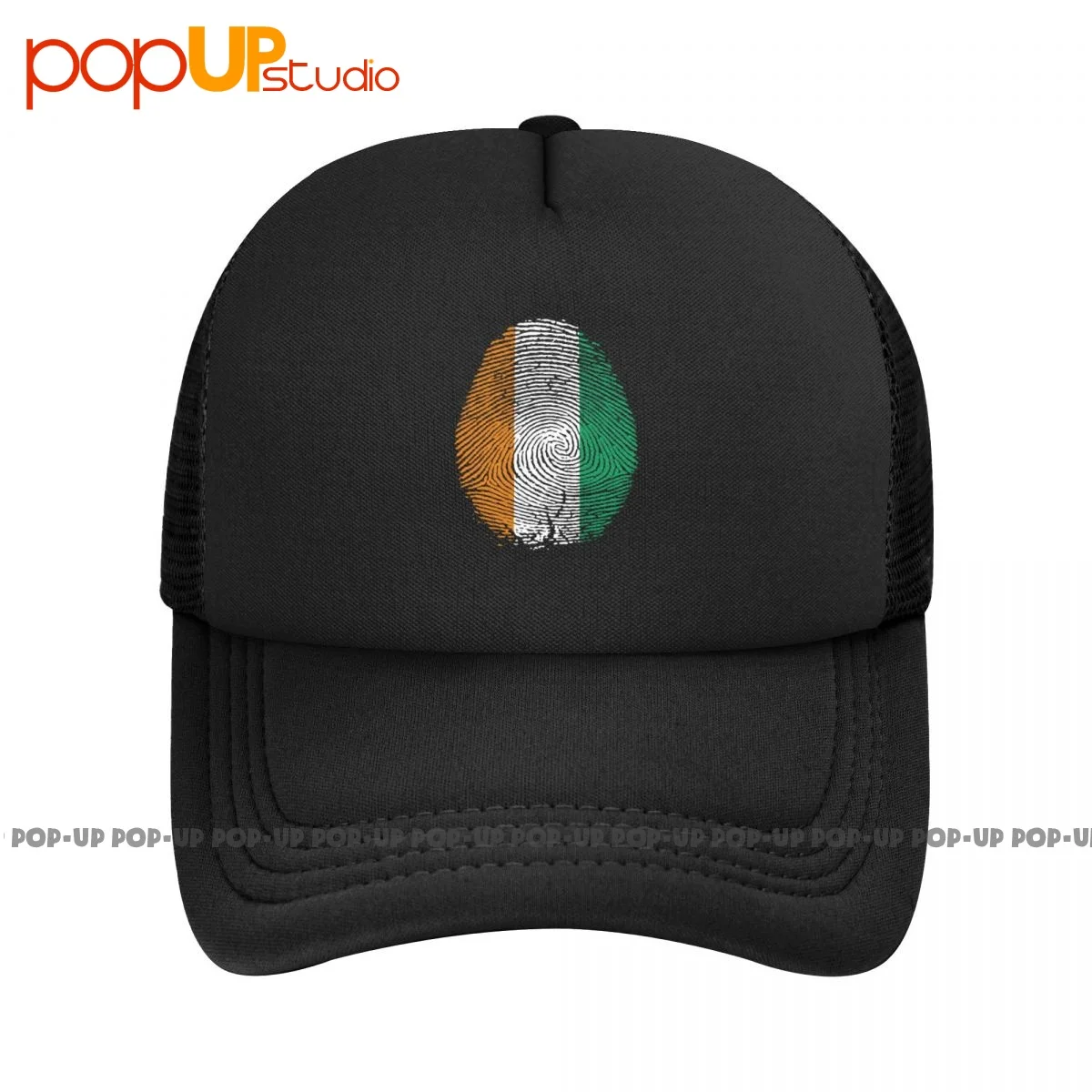 Ivory Coast Flag Fingerprint It Is In My Dna Ivorians Baseball Cap Breathable Hats