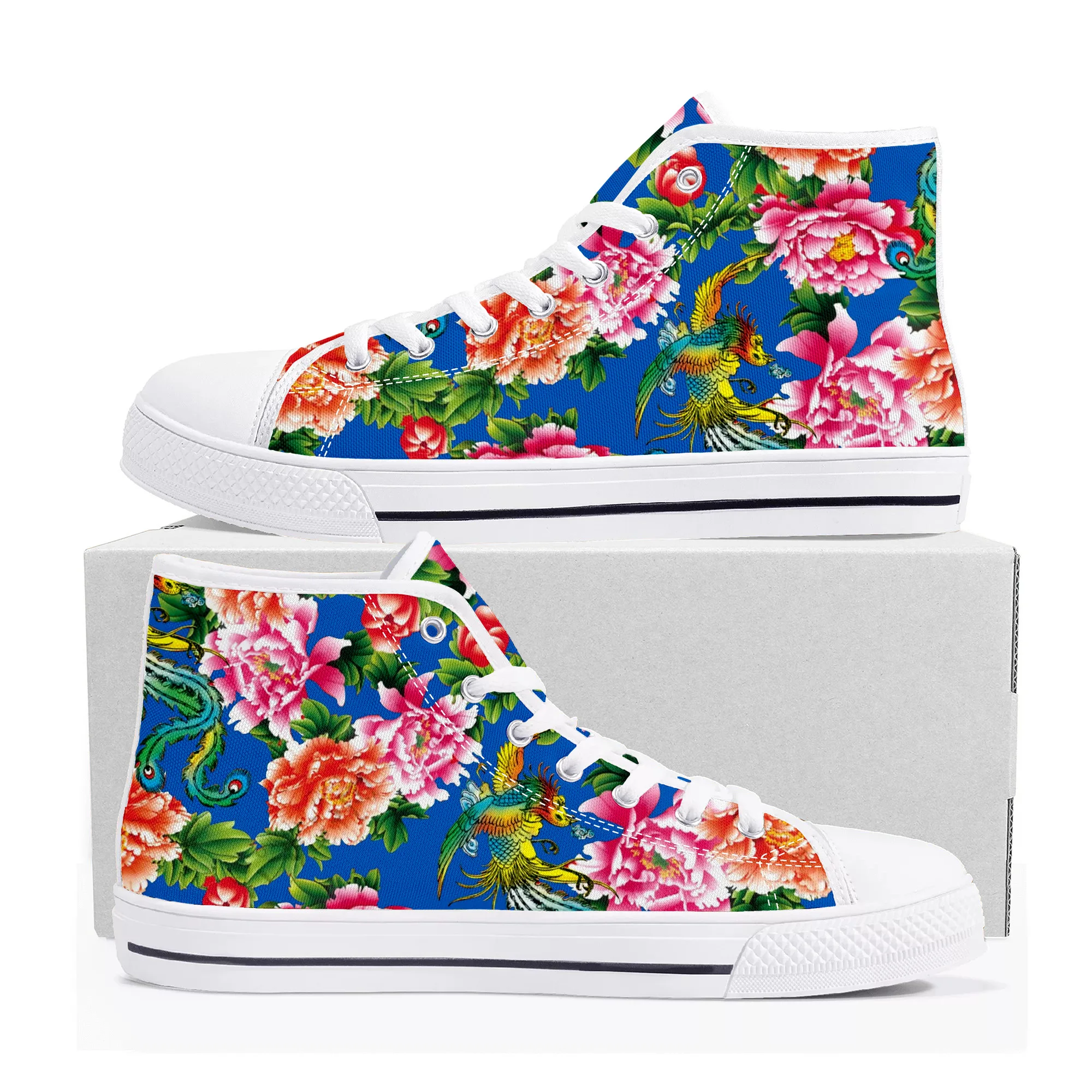 

Northeast Big Flower High Top High Quality Sneakers Mens Womens Teenager Canvas Sneaker Casual Couple Shoes Custom Made Shoe