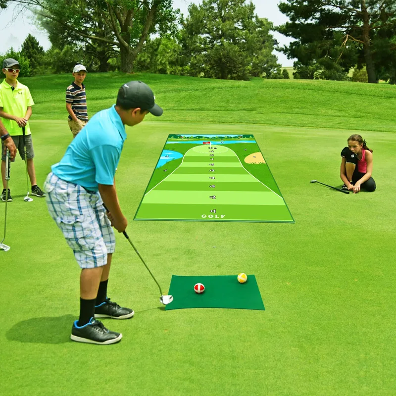 Portable Golf Training Strike Pad Leisure Golf Game Set Indoor Outdoor Golf Hitting Pad Household Golf Game Practice Mat