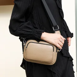 RanHuang New 2023 Women's Genuine Leather Mini Shoulder Bags Girls Casual Messenger Bags Travel Crossbody Bags White B263