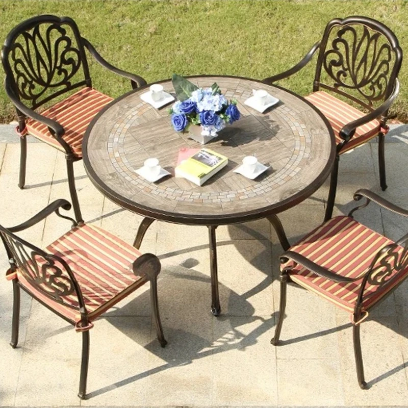 

Outdoor table and chair cast aluminum combination garden open-air chair leisure balcony wrought iron courtyard outdoor metal