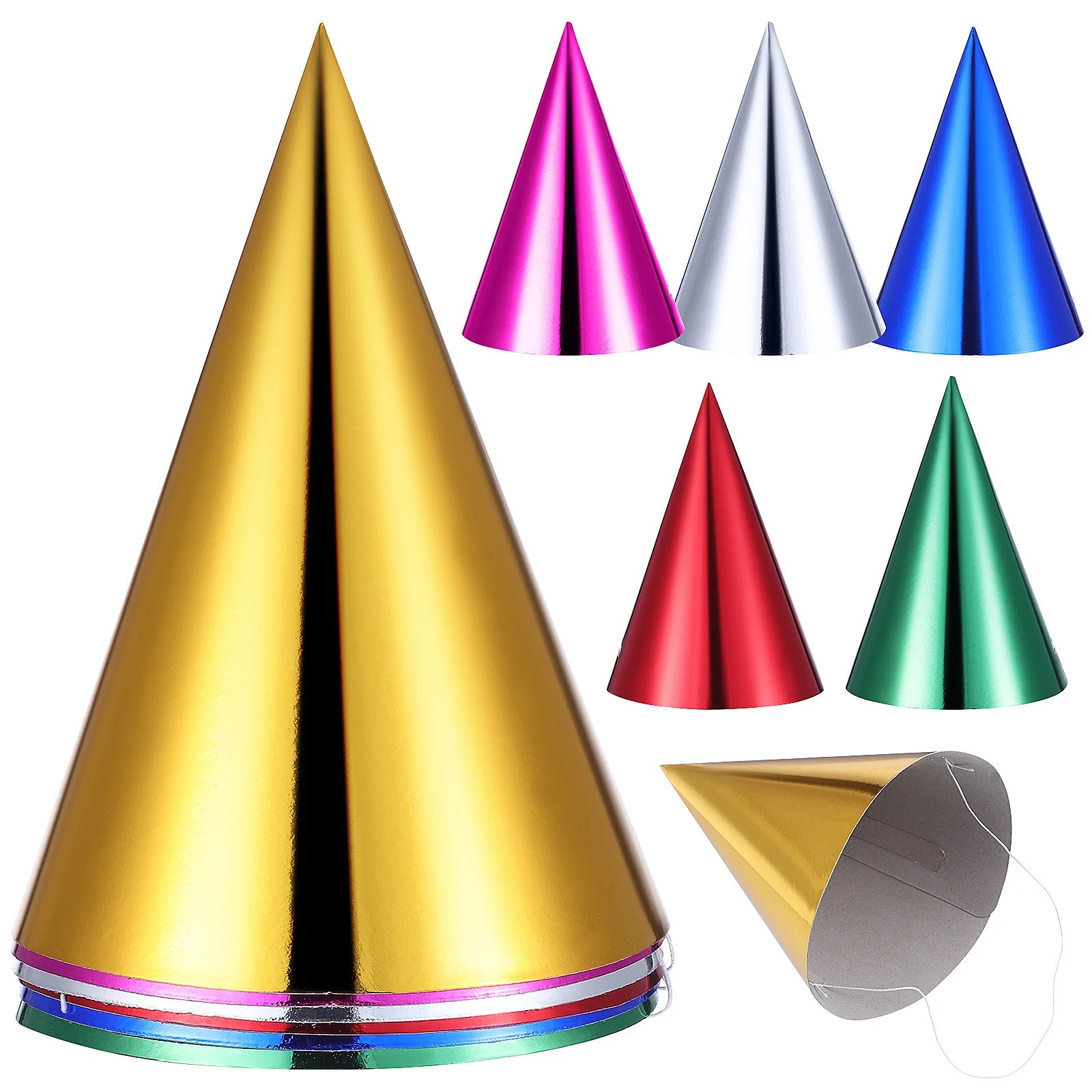 

12pcs Hats Colorful Paper Cone Birthday Hats For Adults Carnival Decorations Birthday Party Supplies Fiesta Party Decorations