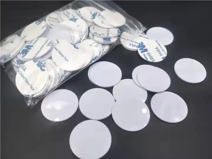 10 PCS/100PCS  Writable 125kHz RFID Sticker Coin Adhesive Back T5577 Proximity ID Card Token Key Tag Rewritable Dia 25mm