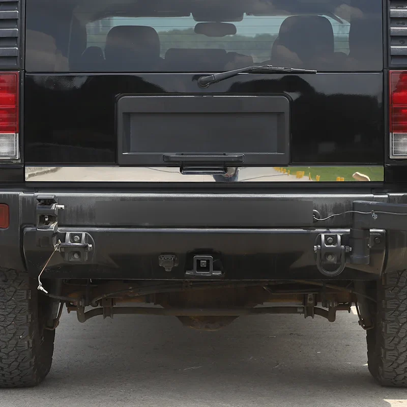 Stainless Steel Car Rear Bumper Decorative Trim Accessories For Hummer H2 SUV 2003-2009 Tail Bumper Chrome Patch Cover Plate
