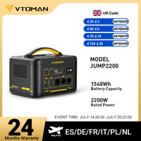 VTOMAN JUMP 2200 Power Station 1548Wh LiFePO4 Battery 2200W AC Output Emergency Power for Outdoor Camping, Home Use, RV Travel