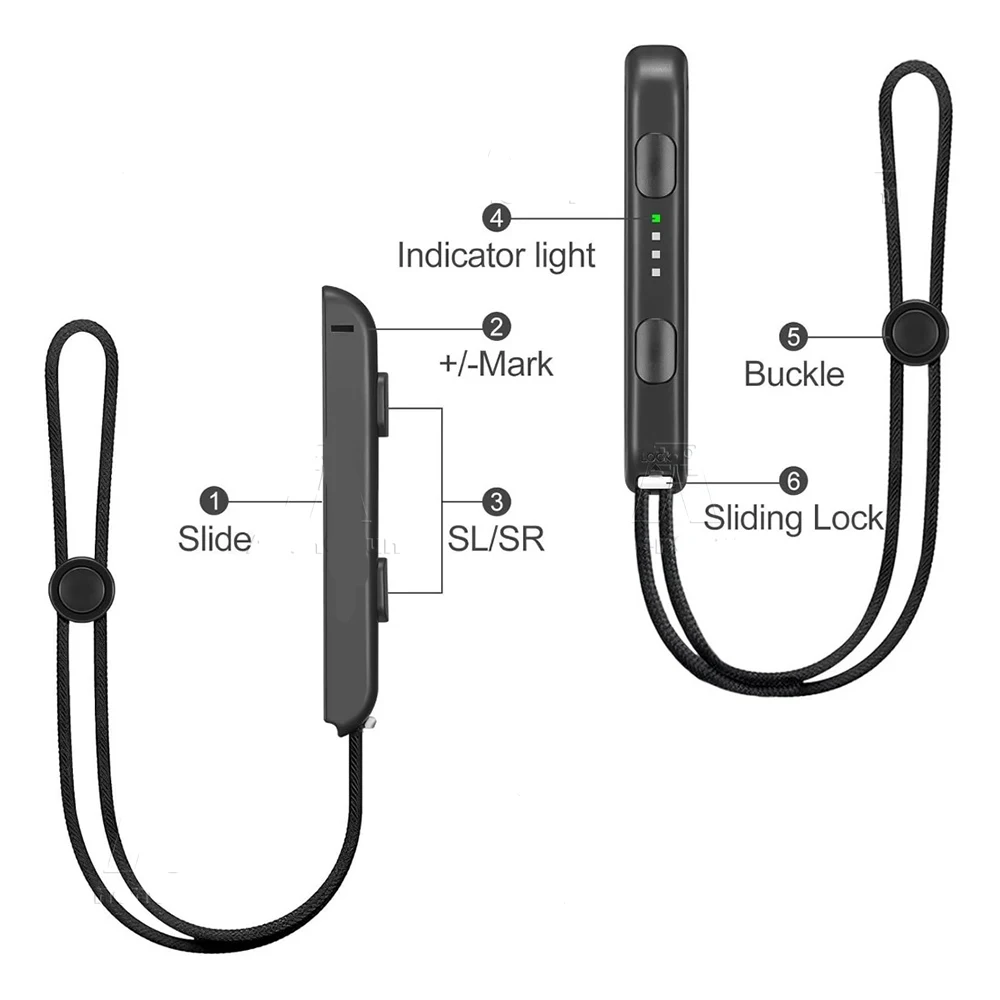 스위치/스위치 용 2PCS 손목 스트랩 OLED 조이 콘 교체 부품 조이 콘 컨트롤러 부착 손목 스트랩 매는 밧줄 액세서리
