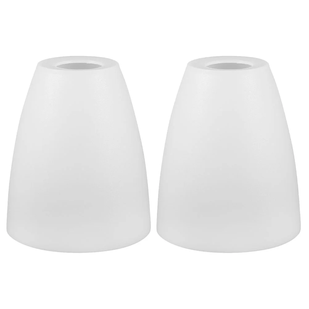 

2 Pcs LED Lantern Plastic Lampshade Table Decoration Cover Conical White Ceiling Light
