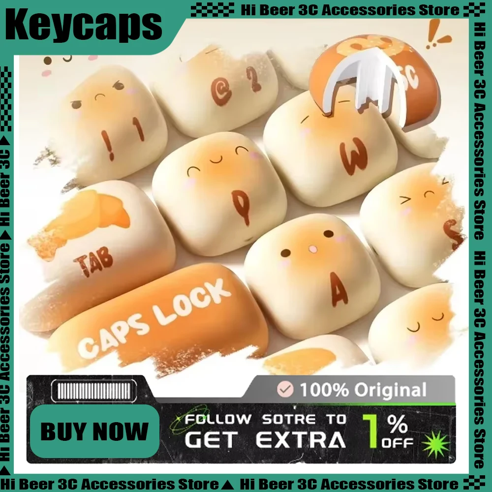 

AKKO MOG Height Series 138-keys Keyboard PBT Keycaps Steamed Bun Paradise Theme Material Mechanical Keycaps PC Gamer Accessories