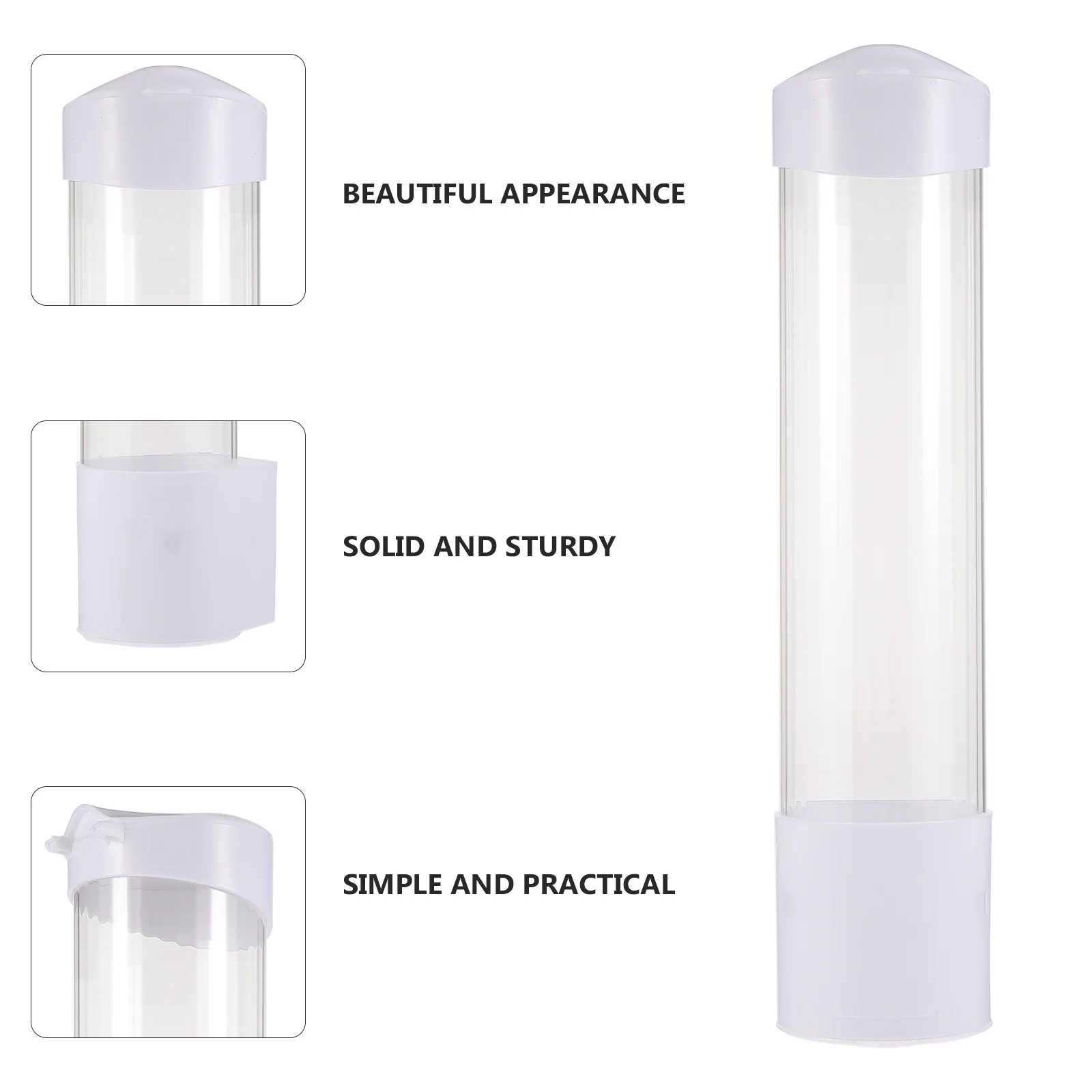 

Disposable Cup Dispenser Wall Mounted Storage Box Practical Fashion Appearance Dust Proof Easy Install Home Hotel Cafe