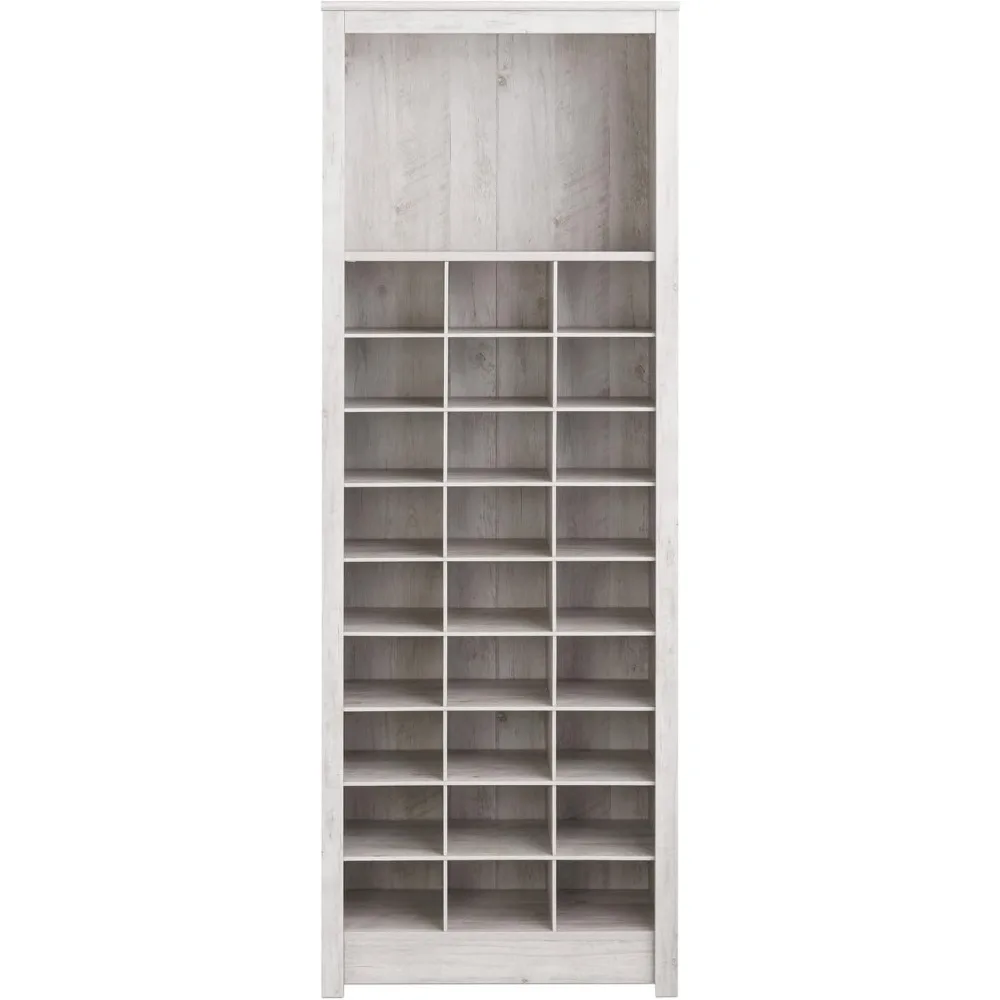 Organizador de sapatos, armazenamento, vitrine, 13 "d x 26" w x 72.5 "h, branco lavável