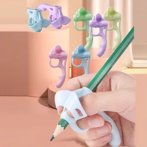 Pegangan Pena Silikon Anak-anak-Korektor Postur Tempat Pensil Ergonomis untuk Anak-anak, Set Alat Bantu Menulis 6 tempat pena silikon penjualan terbaik - №