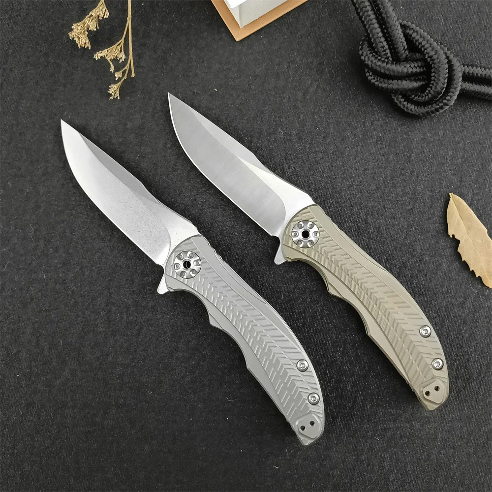 

2024 Model 0609 Folding Knife D2 Blade TC4 Titanium Alloy Handle Portable Defense Tactical Militray Knives with Original Box