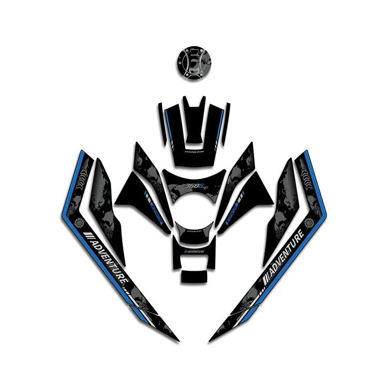 For ZONTES 368G Fuel Tank Protection Stickers Kits Of Motorcycle Accessories Gas Fuel Pad Decoration Refit Decals