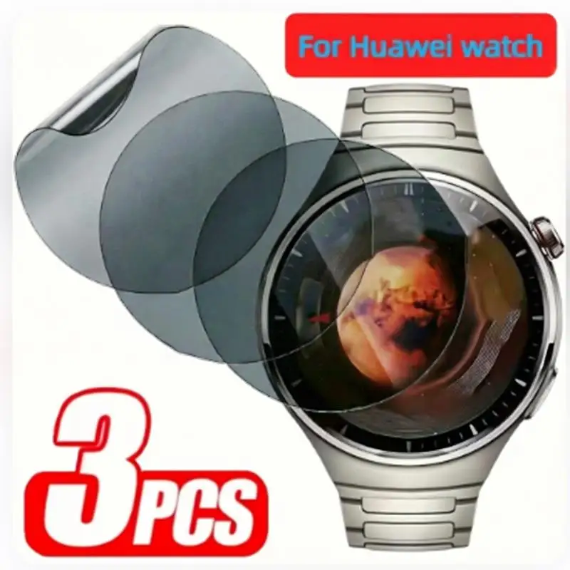 3PCS Privacy Hydrogel Film For Huawei Watch GT3 Pro Runner ES GT2E GT 2 46mm 42mm Screen Protector Smart Watch Accessories
