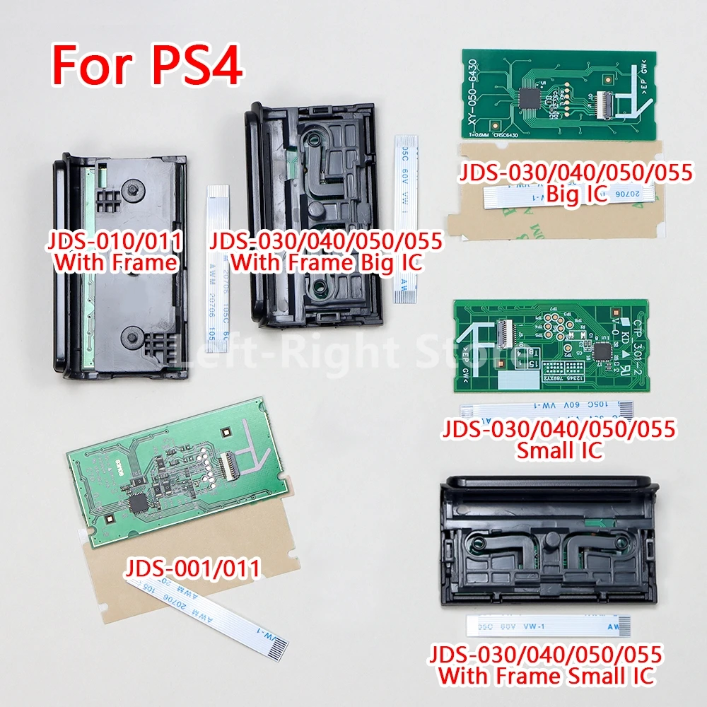 1set For PS4 Controller JDS 001/011 Touch Pad Board For PS4 Touchpad JDM 030 JDS-040 050 055 With Frame Flex Cable Big Small IC