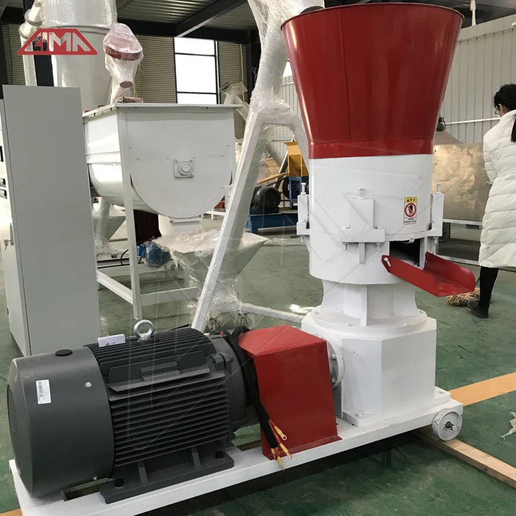 900-1000kg/h Hay grass pelletizing granulator feed processing line poultry feed making machine chicken feed pelletizer machine