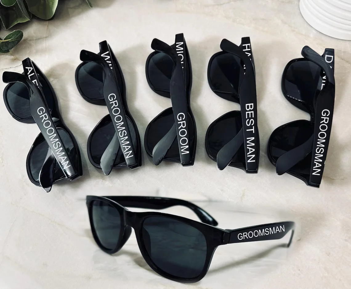 

6pcs Bachelor Party Sunglasses 1 groom+1 best man +4 Team Groom & Groomsman Gifts Destination Wedding & Fraternity Favors item