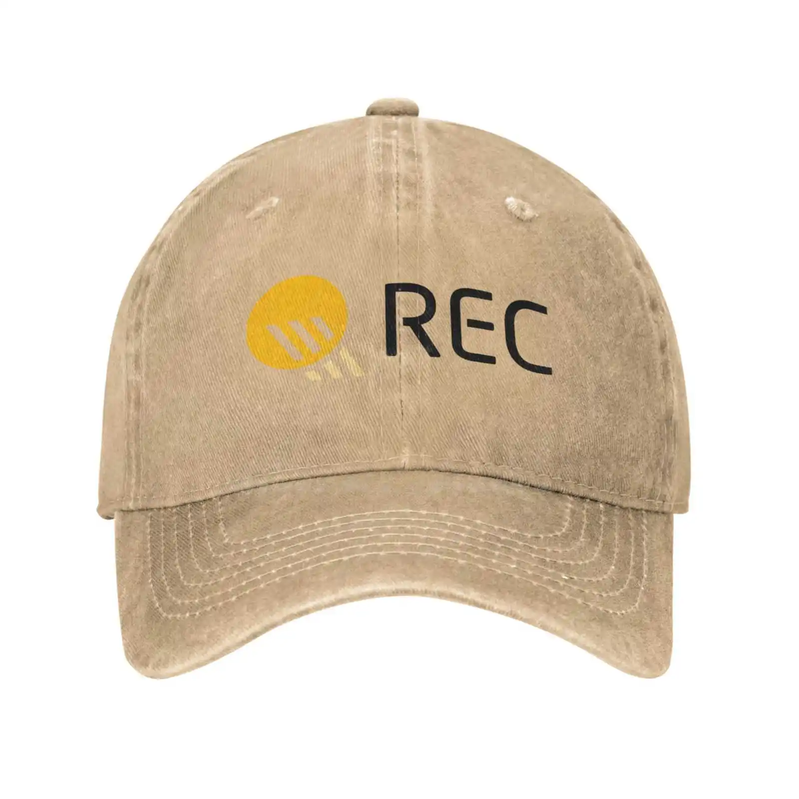 Renewable Energy Corporation Logo Print Graphic Casual Denim cap Knitted hat Baseball cap