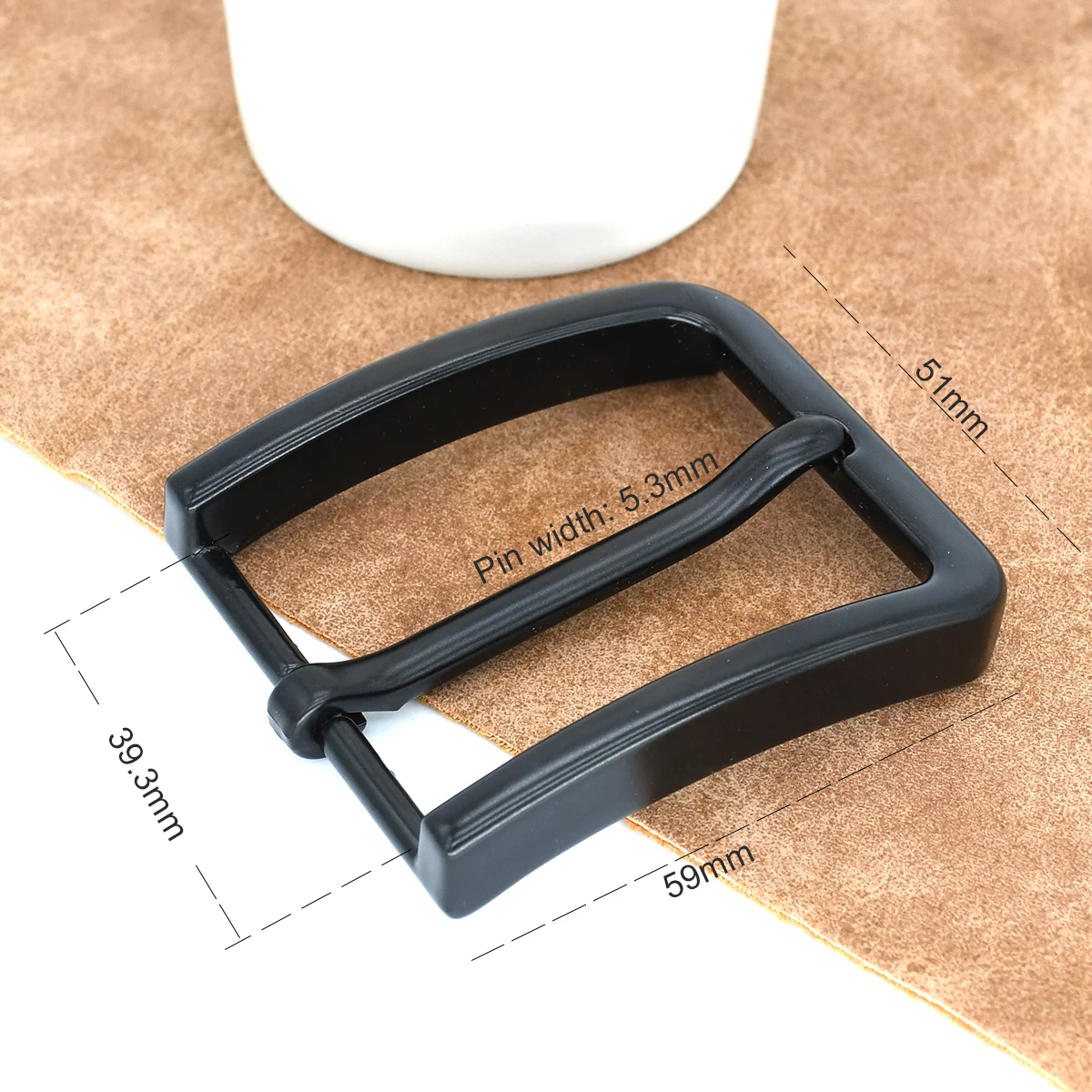 Alloy 40mm Belt Buckle Metal Men\'s Pin Buckle Waistband DIY Parts Garment Accessories Hardware Matte Black