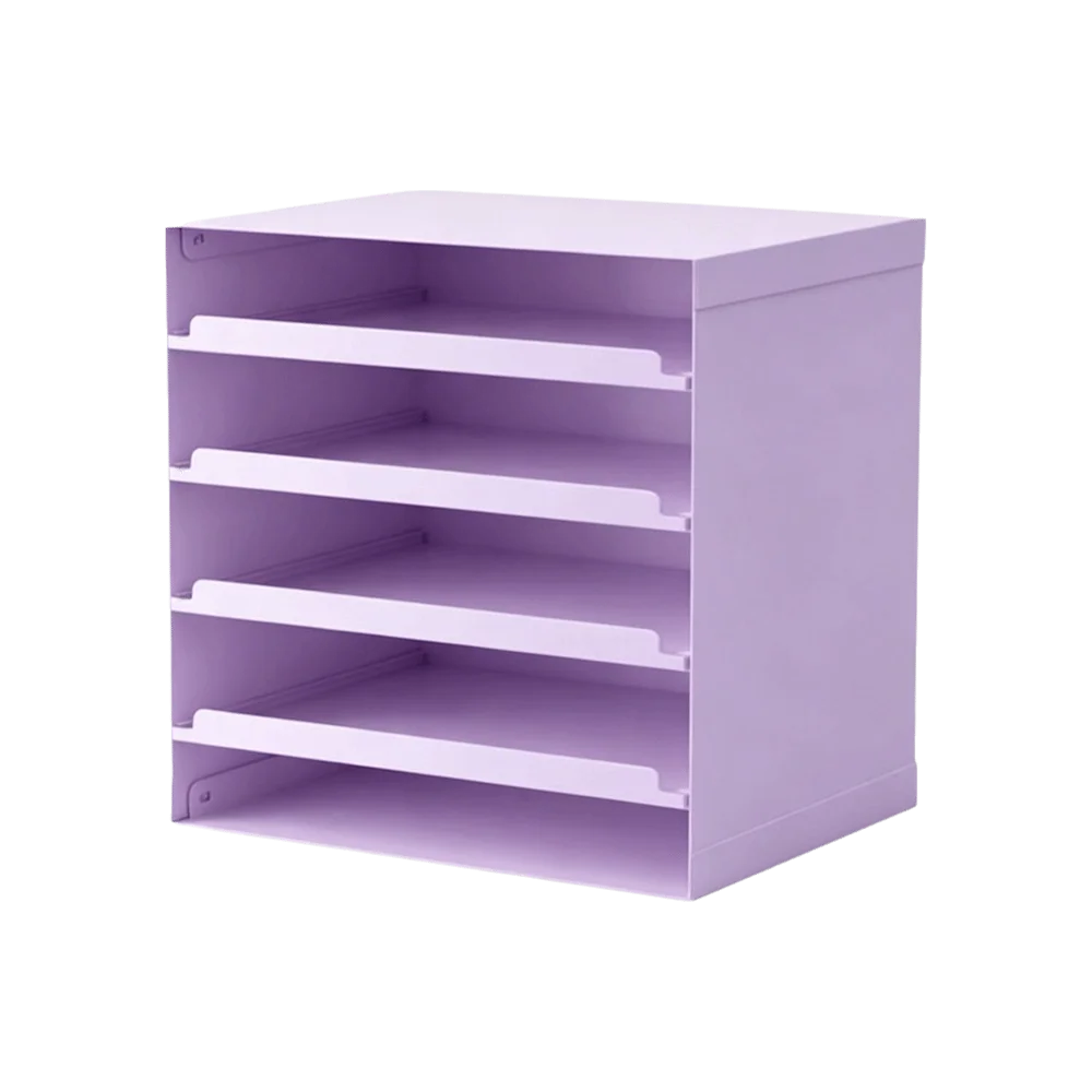 With Drawer Desk Organizer Multi-functional Letter Tray Pencil Holder Multi-layer Web Cream Wind Storage Box School Supplies