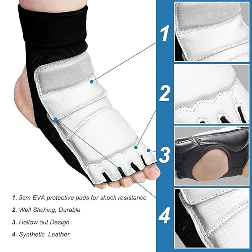 4Pcs/Set Taekwondo Foot Guards And Hand Guards Karate Doxing, Martial Arts Foot Guards Are Used In Kung Fu Boxing Bag Taekwondo