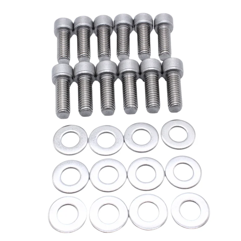 

SBC для Chevy 265 283 305 327 350 400 комплект болтов двигателя полный шестигранный набор небольшой блок из нержавеющей стали