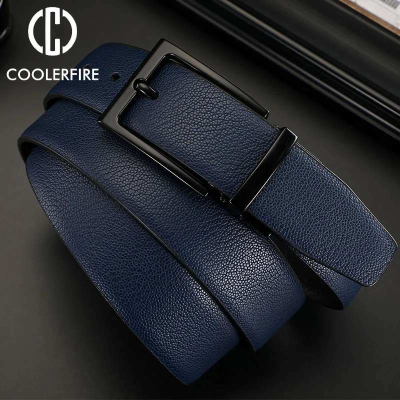 Reversible Business Work Man Belts High Quality Luxury Trouser Jeans Belts For Men Genuine Leather Belts Male Casual Strap HQ238