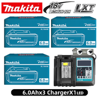 100% original Makita battery, 18V 6.0Ah rechargeable battery, replacing Makita BL1830BL1840BL1850BL1860B, power tool battery