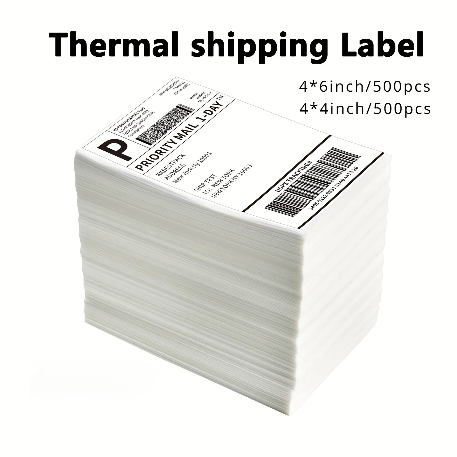 4*4/4*6 Sheets Adhesive Shipping Label Thermal Label Thermal Transfer Label Sticker Small Ticket Paper For Printer