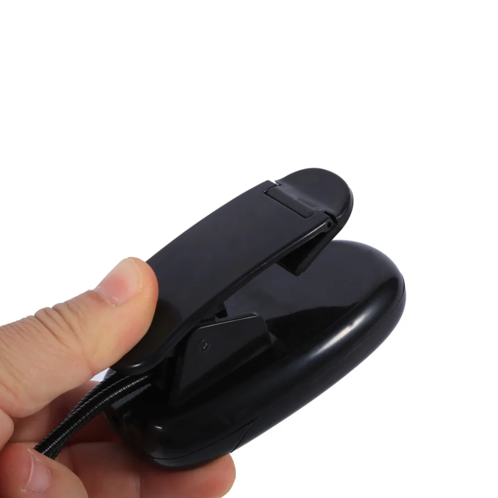 2 Pack Dual Arms Book Light USB Battery Operated Clip On Design Reading Tablet Lamp Adjustable 4 Brightness Levels