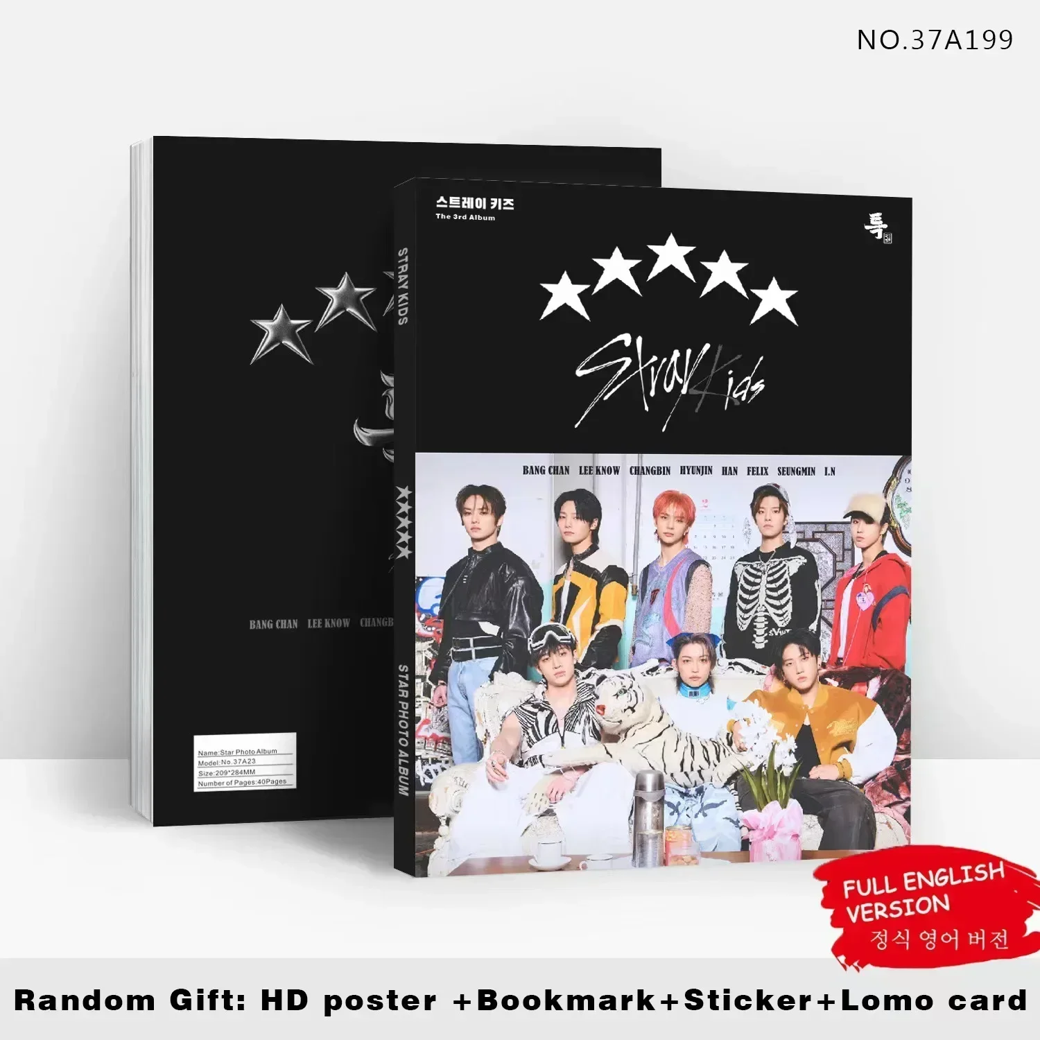 Kpop Stray Kids New Album 5-STAR Photo Album Portrait HD Photo Gallery Sticker Poster Bookmark Collection Card Fans Gifts