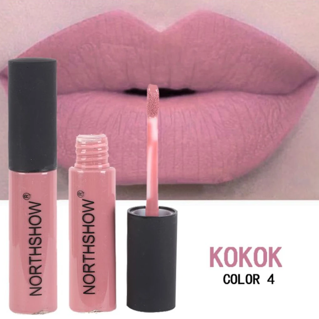 Naakt Romige Semi Matte Lipgloss Waterdichte Langdurige Vochtige Lipgloss Voller Vloeibare Lipstick Lippen Tattoo Make-Up rouge