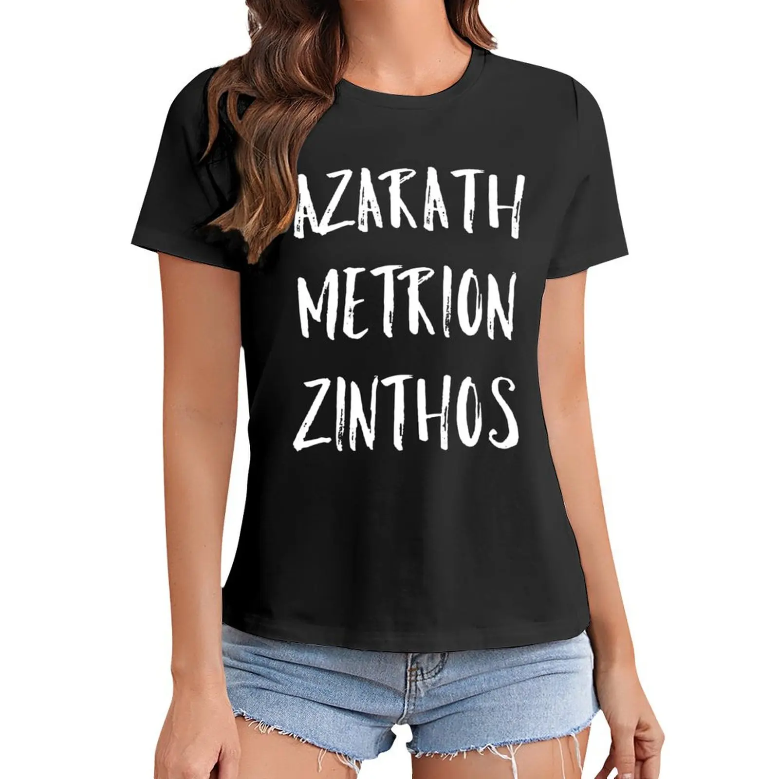 

Azarath Metrion Zinthos T-Shirt sweat aesthetic clothes anime animal print Women's t-shirt